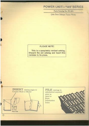 John Deere Power Unit 145 Series PC537 Parts Manual