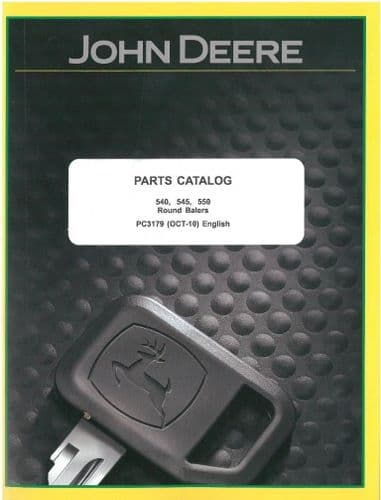 John Deere Round Baler 540 545 550 Parts Manual - ORIGINAL MANUAL