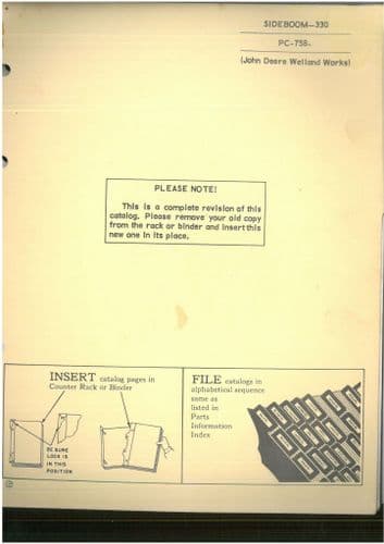 John Deere Sideboom 330 - PC758 Parts Manual