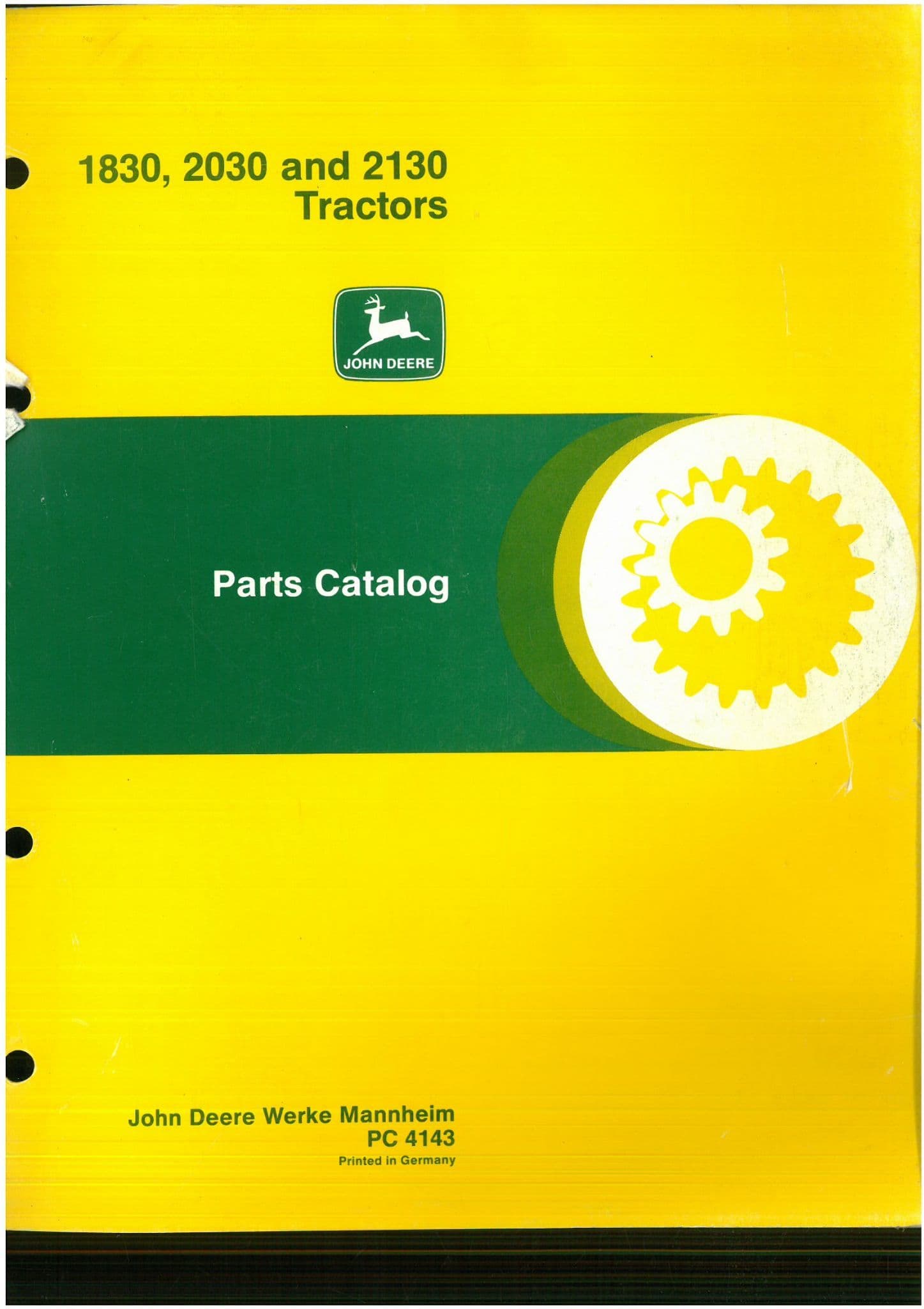 John Deere Tractor 1830 2030 & 2130 Parts Manual
