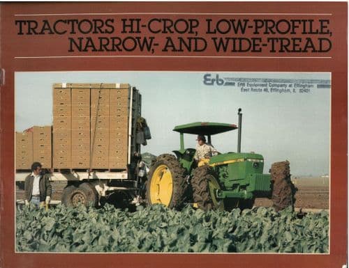 John Deere Tractor 2150 2350 2550 2750 2255 4250 Hi-Crop, Low-Profile, Narrow & Wide Tread Brochure