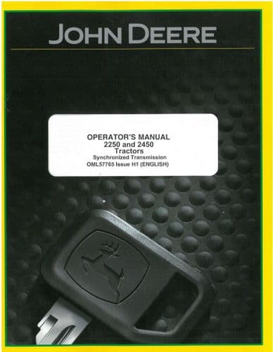 John Deere Tractor 2250 & 2450 Operators Manual