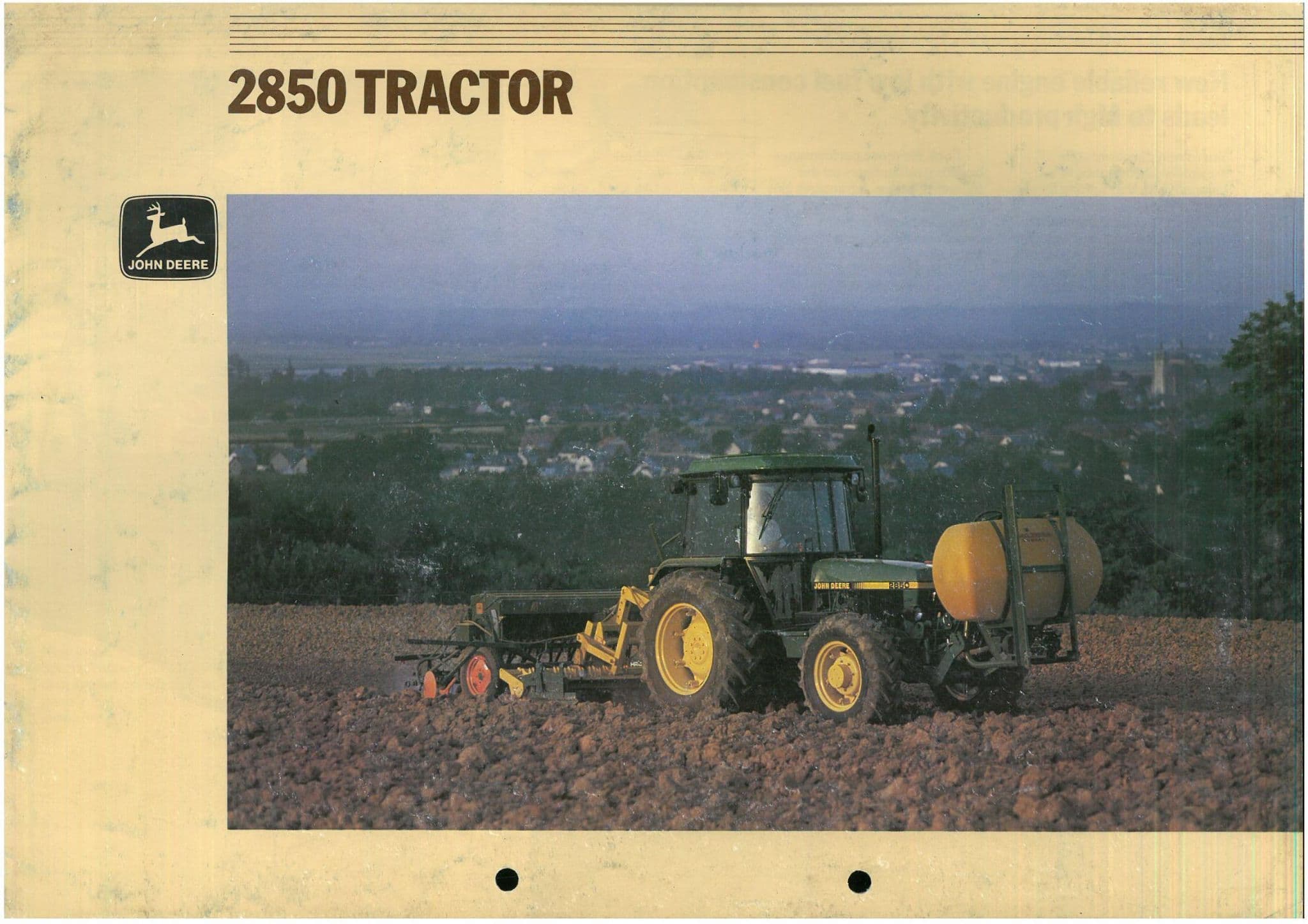 John Deere Tractor 2850 Brochure
