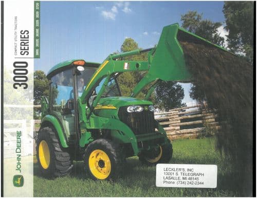 John Deere Tractor 3005 3032E 3038E 3320 3520 3720 Brochure
