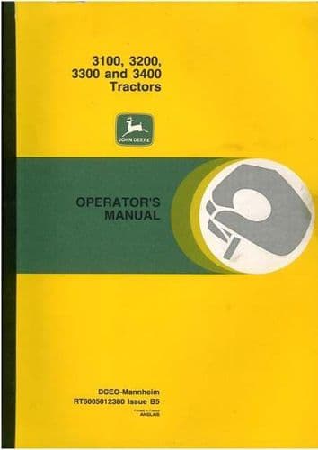 John Deere Tractor 3100 3200 3300 3400 Operators Manual