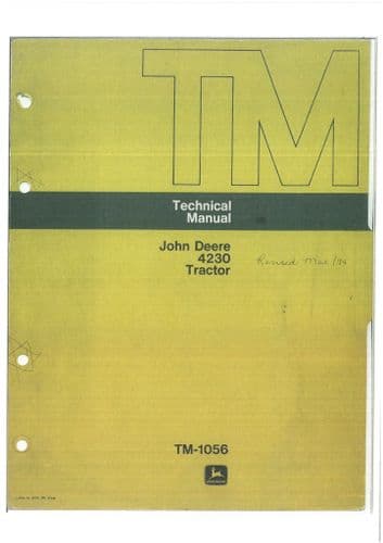 John Deere Tractor 4230 Workshop Manual
