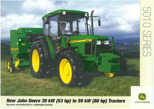 John Deere Tractor 5010 Series Brochure 5310, 5410 & 5510