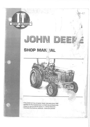 John Deere Tractor 850 950 1050  Service Workshop Manual