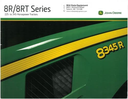 John Deere Tractor 8R & 8RT - 8225R 8245R 8270R 8295R 8320R 8345R 8295RT 8320RT 8345RT Brochure -