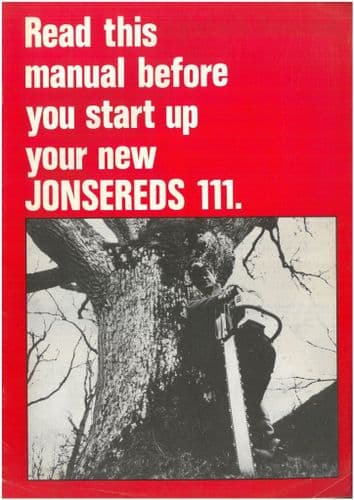 Jonsered Chainsaw 111 Operators Manual