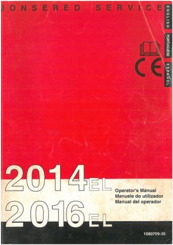 Jonsered Chainsaw 2014EL 2016EL Operators Manual- 2014 2016 EL