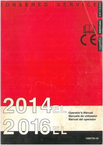 Jonsered Chainsaw 2014EL 2016EL Operators Manual- 2014 2016 EL