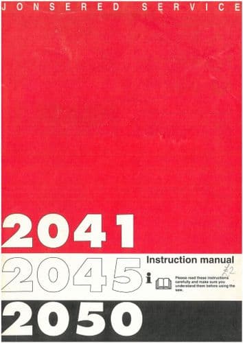Jonsered Chainsaw 2041 2045 2050 Operators Manual