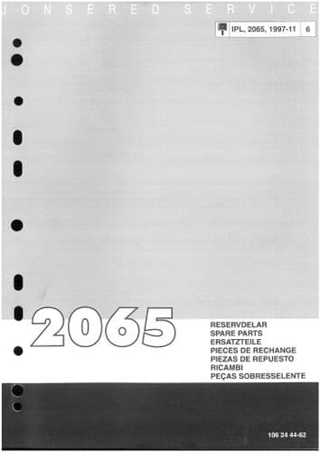 Jonsered Chainsaw 2065 Parts Manual - ORIGINAL