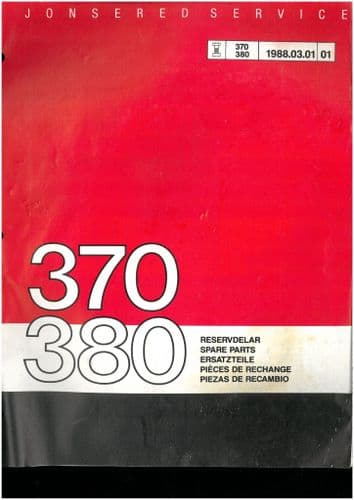 Jonsered Chainsaw 370 380 Parts Manual