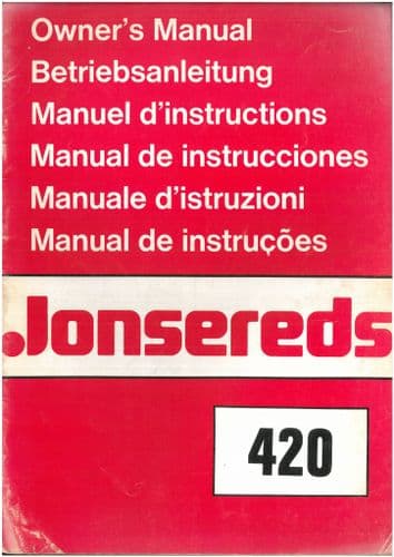 Jonsered Chainsaw 420 Operators Manual