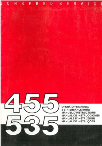 Jonsered Chainsaw 455 535 Operator Manual - 455 535