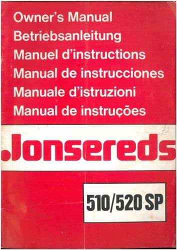 Jonsered Chainsaw 510SP 520SP Operators Manual