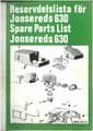 Jonsered Chainsaw 630 Parts Manual - ORIGINAL