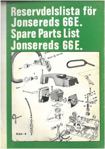 Jonsered Chainsaw  66 E Parts Manual - 66E