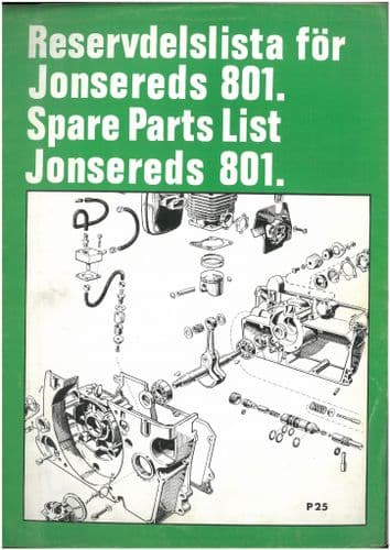 Jonsered Chainsaw 801 Parts Manual - ORIGINAL