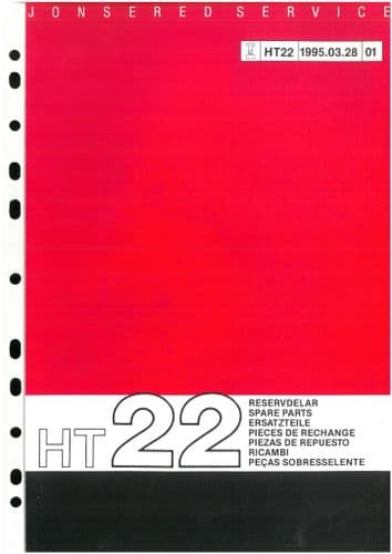 Jonsered Hedge Trimmer HT22 Parts Manual - HT 22