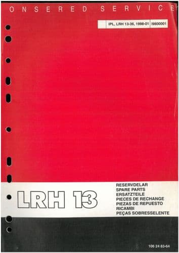 Jonsered Mower LRH13 Parts Manual - LRH 13