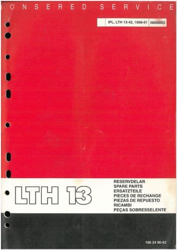 Jonsered Mower LTH13 Parts Manual - LTH 13