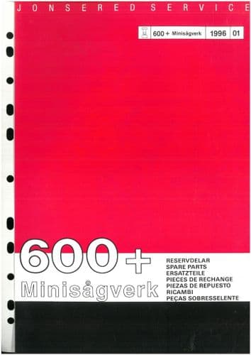 Jonsered Saw Mill 600+ Parts Manual