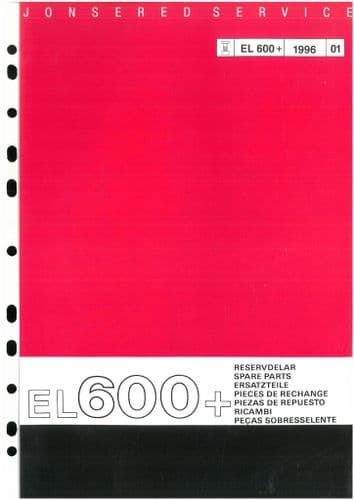 Jonsered Saw Mill EL600+ Parts Manual - EL 600 +