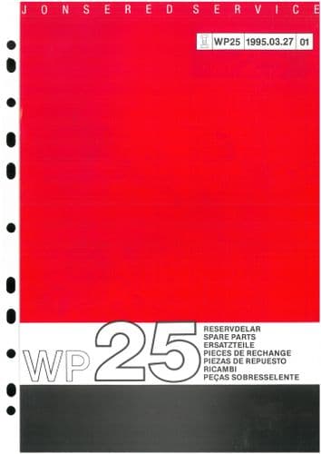 Jonsered Water Pump WP25 Parts Manual - WP 25
