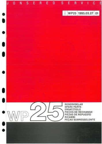Jonsered Water Pump WP25 Parts Manual - WP 25