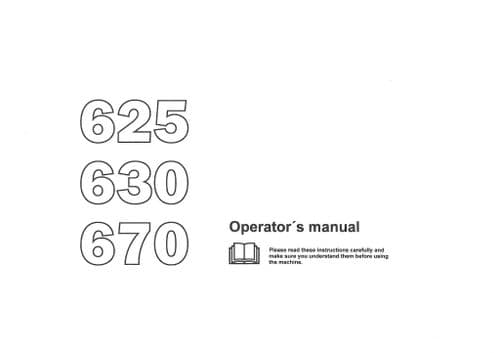 Jonsereds Chain saw 625 630 670 Chainsaw Operators Manual