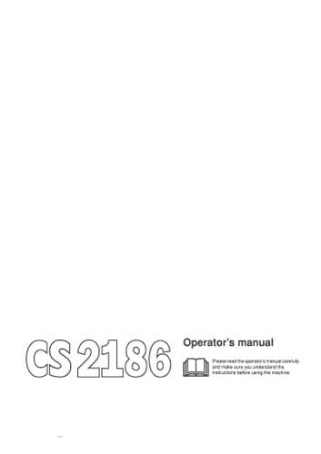 Jonsereds Chain Saw CS2186 Chainsaw Operators Manual - CS 2186