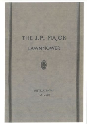 JP Lawn Mower Major 12inch Operators Manual 12"