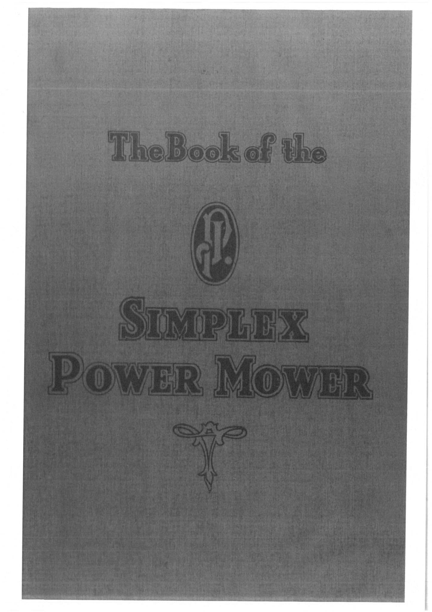 JP Mower Simplex Power Operators Manual
