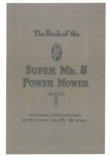 JP Mower Super Power Mk5 & Mk5B Operators Manual