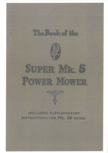 JP Mower Super Power Mk5 & Mk5B Operators Manual