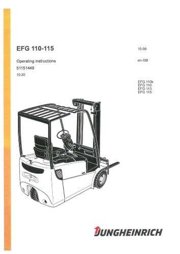 Jungheinrich EFG 110 115 Operator Manual