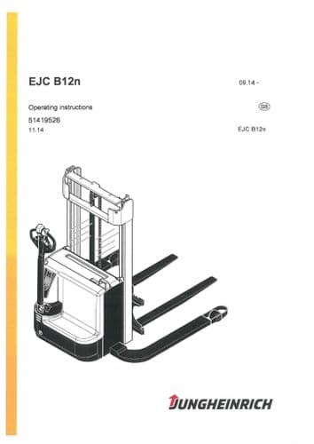 Jungheinrich Pallet Lift EJC B12N Operators Manual