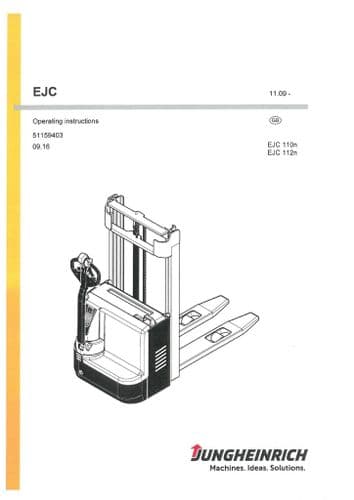 Jungheinrich Pallet Lift EJC110N EJC112N Operators Manual