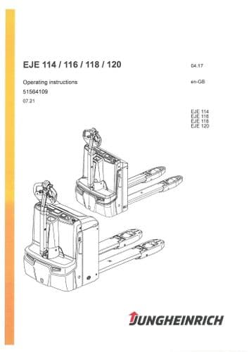 Jungheinrich Pallet Lift EJe114 116 118 120 Operators Manual