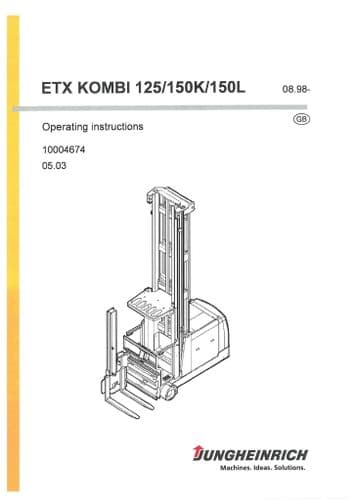 Jungheinrich Pallet Lift ETX Kombi 125 ETX Kombi 150K ETX Kombi 150L Operators Manual