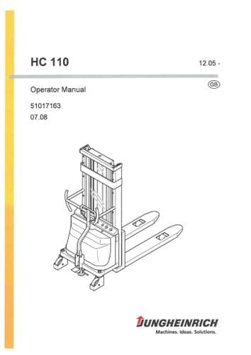 Jungheinrich Pallet Lift HC 110 Operators Manual