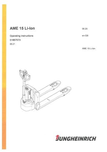Jungheinrich Pallet Truck AM15 Li-Ion Operators Manual