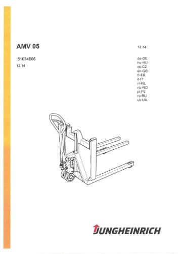 Jungheinrich Pallet Truck AMV05 Operators Manual