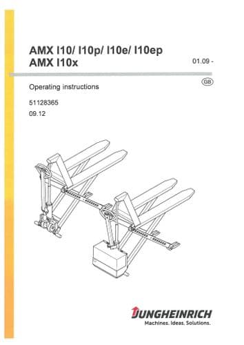 Jungheinrich Pallet Truck AMX I10, I10P I10E I10EP I1X Operators Manual
