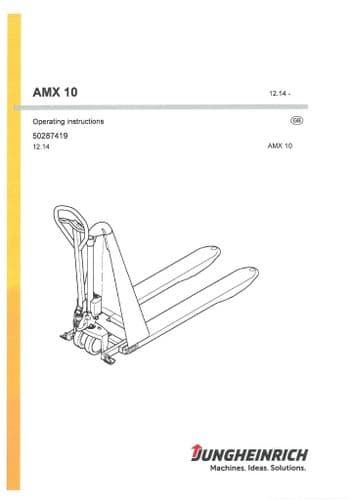 Jungheinrich Pallet Truck AMX10 Operators Manual
