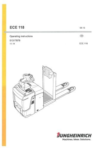Jungheinrich Pallet Truck ECE118 Operators Manual