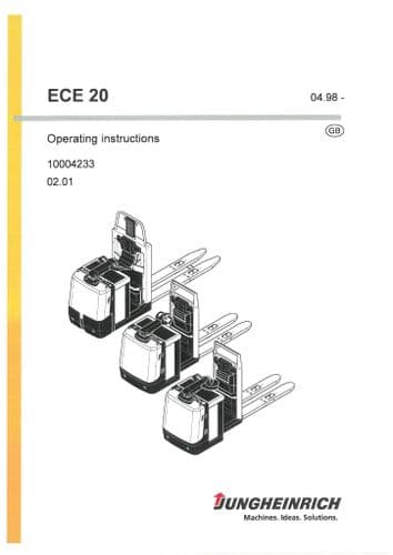 Jungheinrich Pallet Truck ECE20 Operators Manual